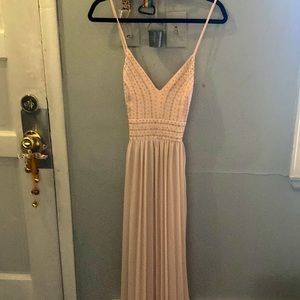 Formal LuLus size medium, pink dress with embellishments on the top